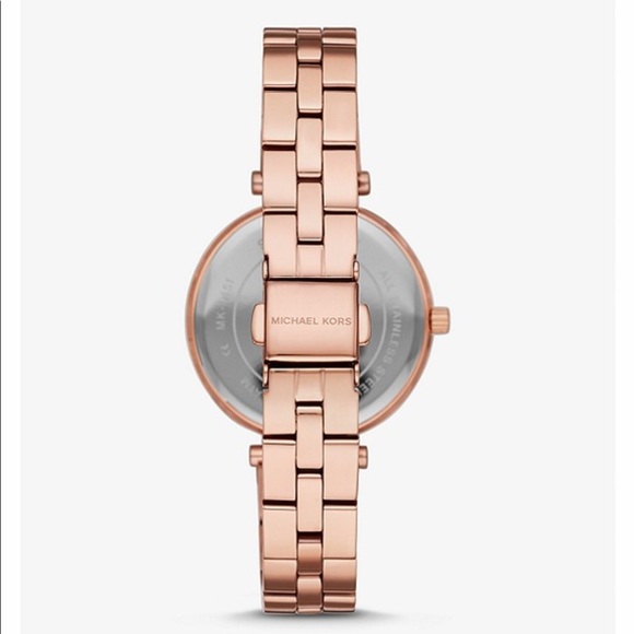Michael Kors Maci 3 Hand Rose Gold-Tone Watch - Picture 2 of 11